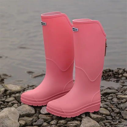 Bottes imperméables pour femmes en PVC antidérapantes