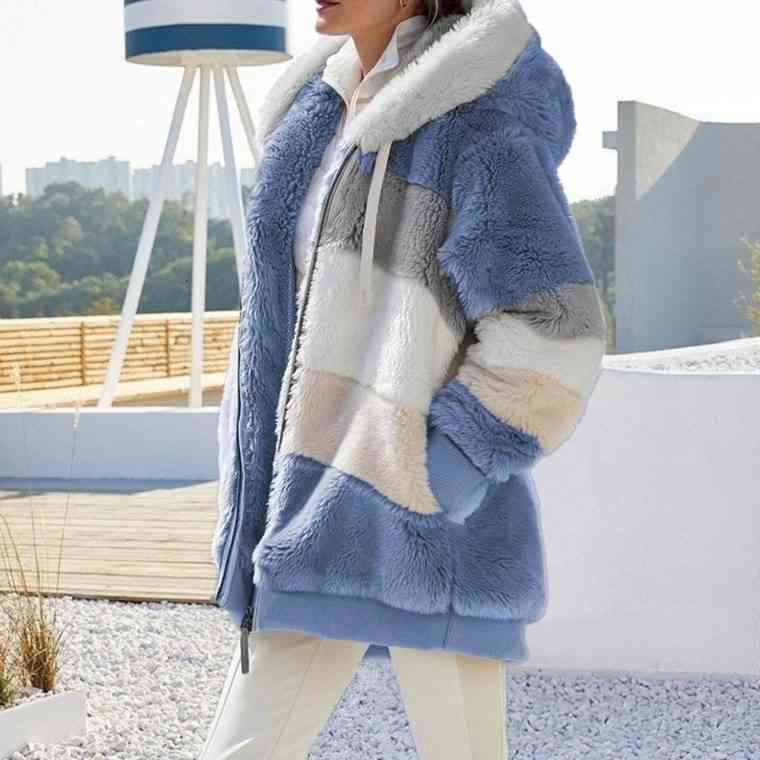 Veste à capuche tendance design Color Block