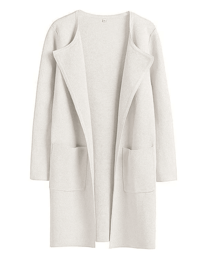 Élégant manteau classique à revers pour femme