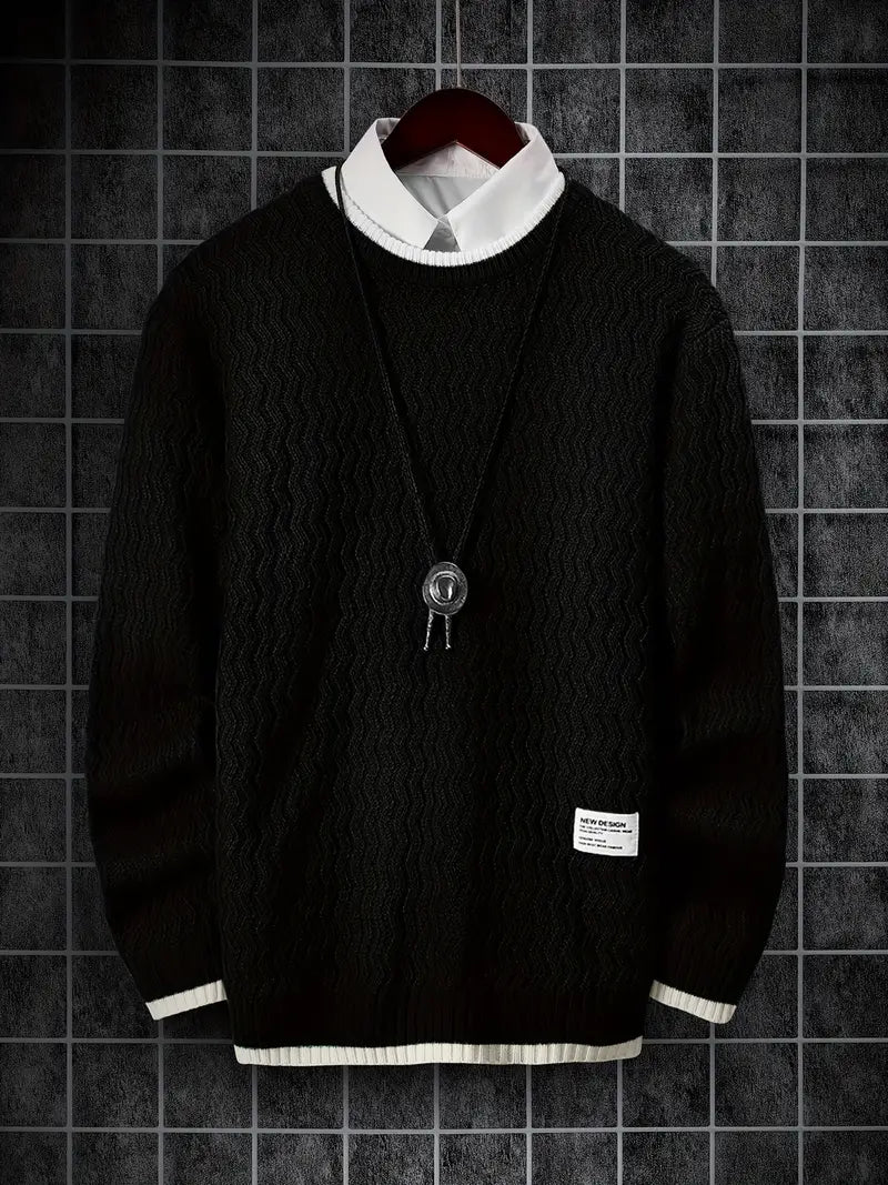 Pull tricoté thermique chaud pour hommes