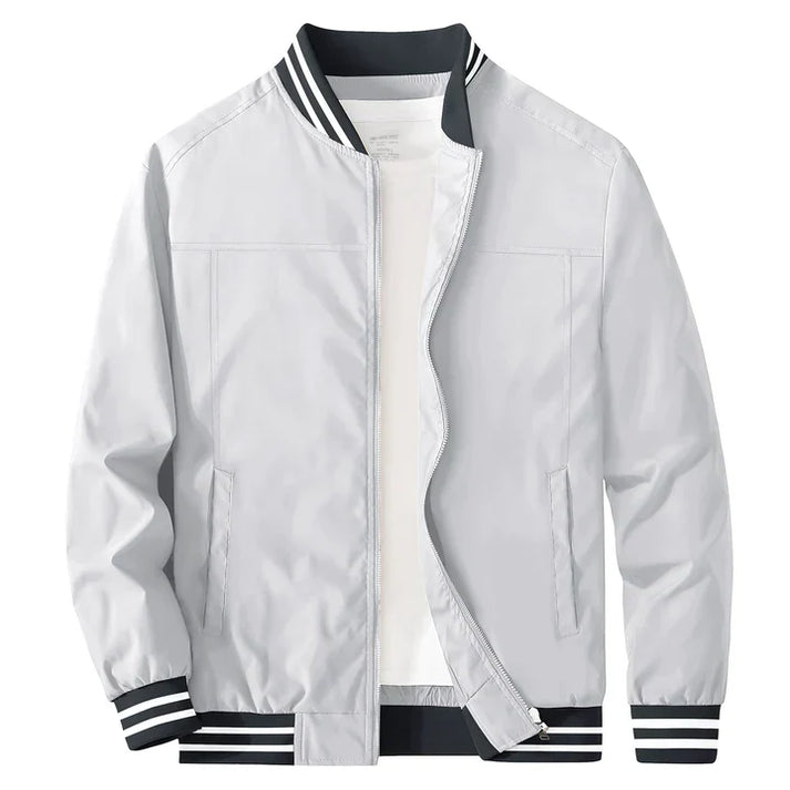Veste légère avec fermeture éclair et style bicolore