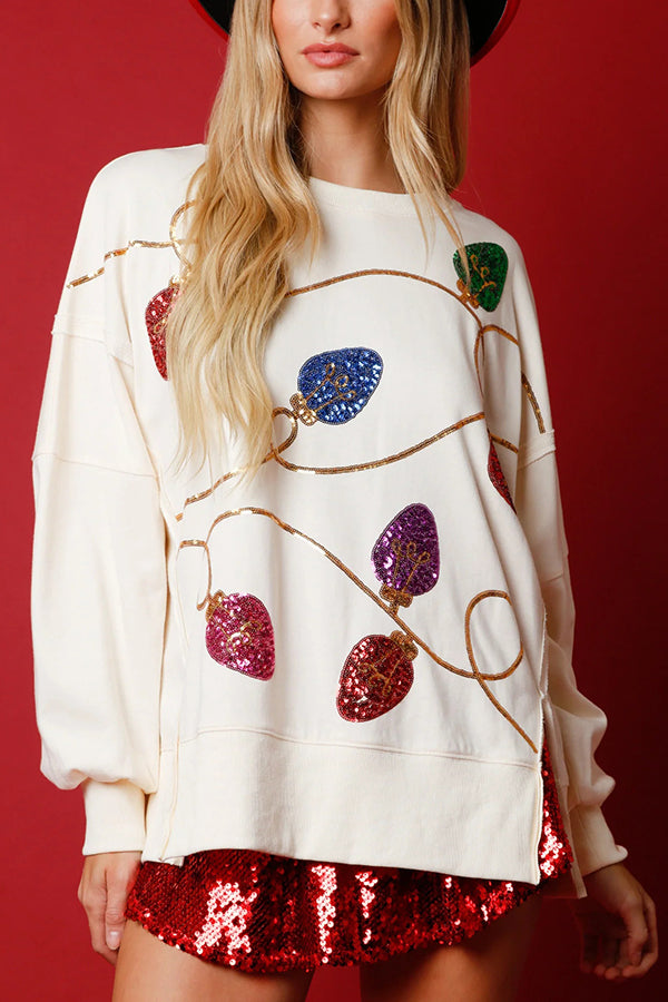 Sweat-shirt de Noël à paillettes