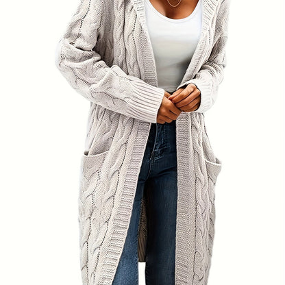 Veste à capuche femme longue élégante