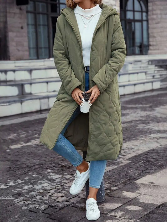 Winterjacke Damen Lockere Kapuze - IdealeKleiden
