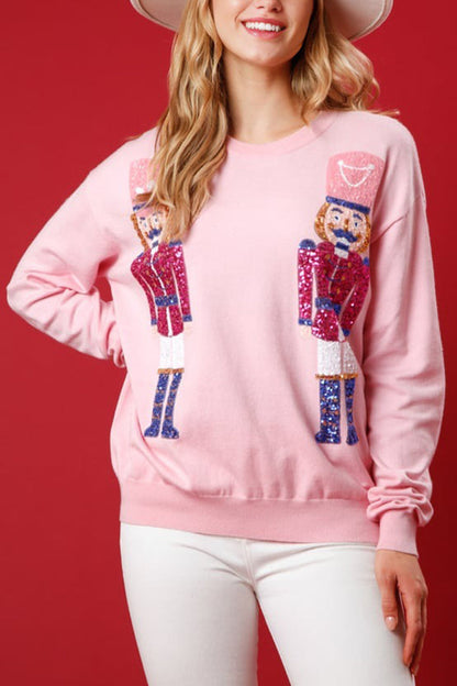 Sweat-shirt de Noël à paillettes Coupe ample