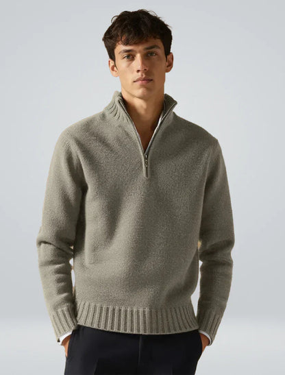 Luxus Herren Pullover Halbzipp Reißverschluss - IdealeKleiden