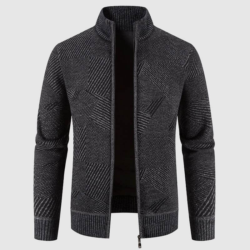 Cardigan veste élégante pour homme motif géométrique