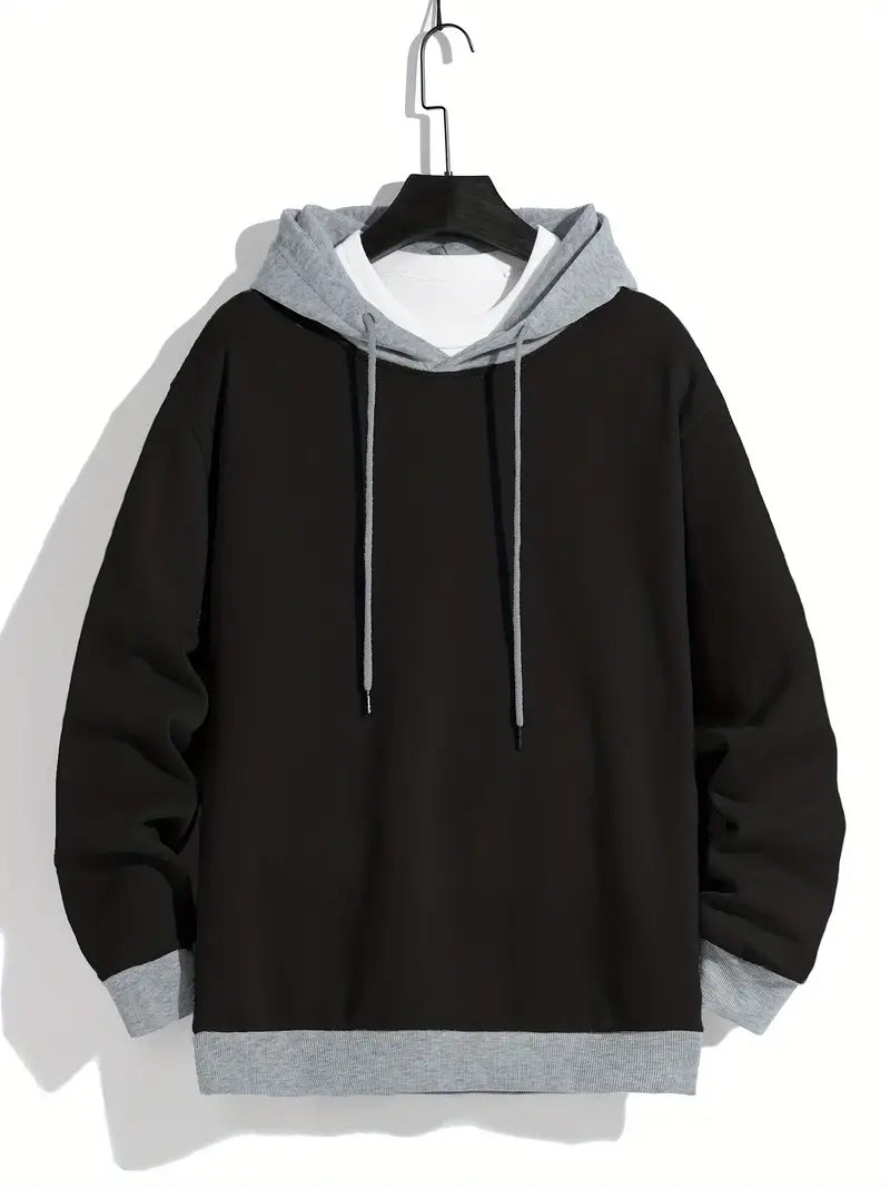 Sweat à capuche rétro style color block