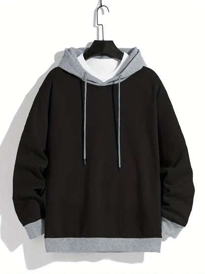 Sweat à capuche rétro style color block