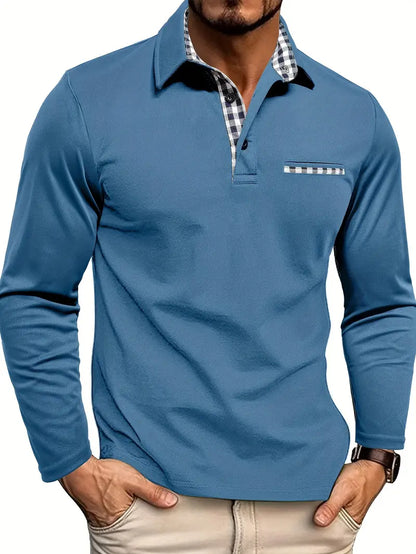 Polo-shirt à manches longues pour homme Qualité confortable