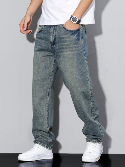 Jeans unie Daan pour homme - Jeans décontracté pour homme