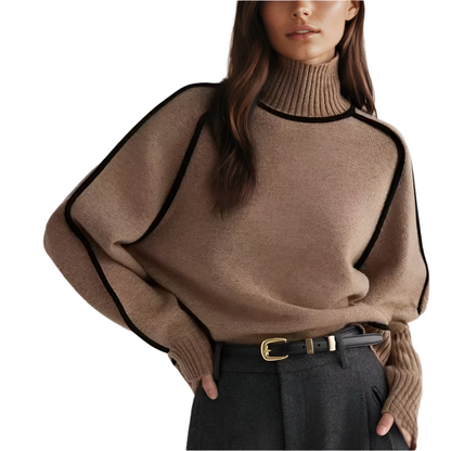 Élégant pull doux à col roulé pour femme