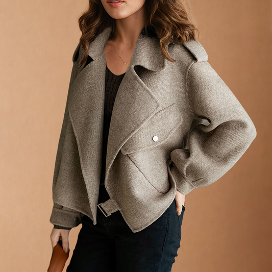 Elegante Damenjacke Wollmantel Klassik - IdealeKleiden