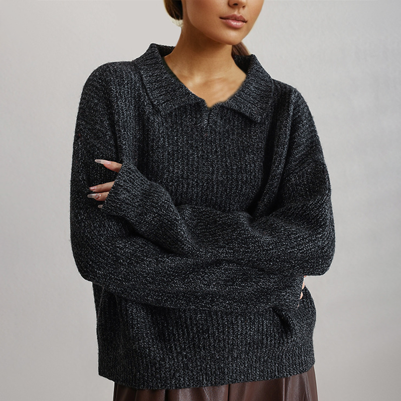 Pull-overs en tricot confortables pour femme, coupe ample