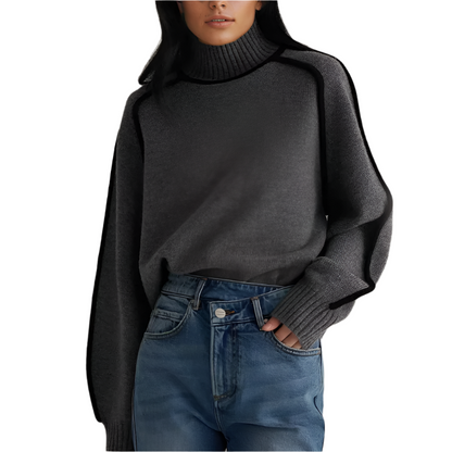 Élégant pull doux à col roulé pour femme