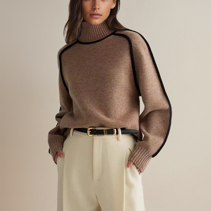 Pull-overs élégants pour femmes | Pull col roulé rayé