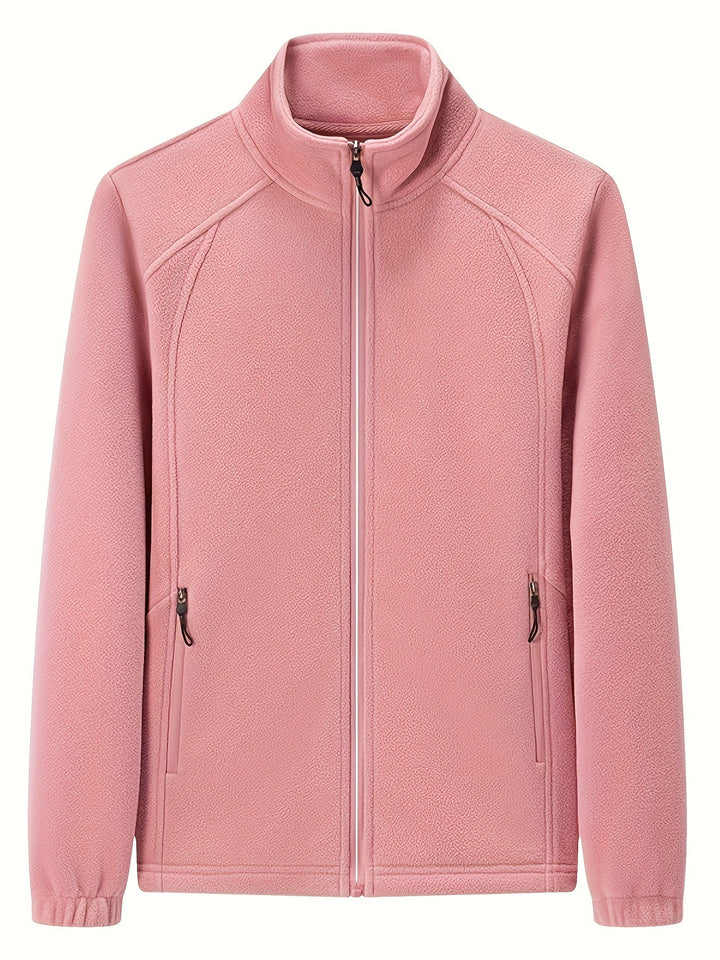 Veste polaire femme chaude col montant manches longues