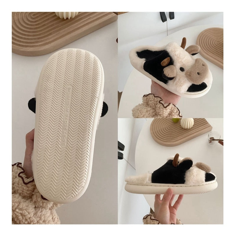 Bequeme Damen Hausschuhe mit Tierdesign - IdealeKleiden
