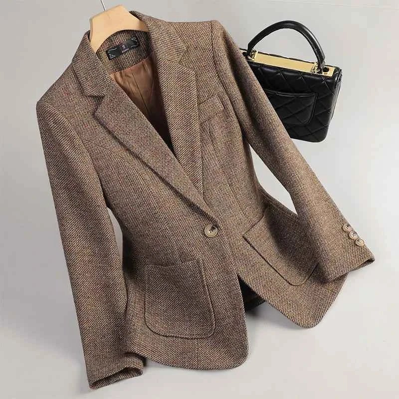 Damen Blazer Klassisch Elegant Zweiknopf - IdealeKleiden