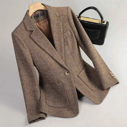 Damen Blazer Klassisch Elegant Zweiknopf - IdealeKleiden