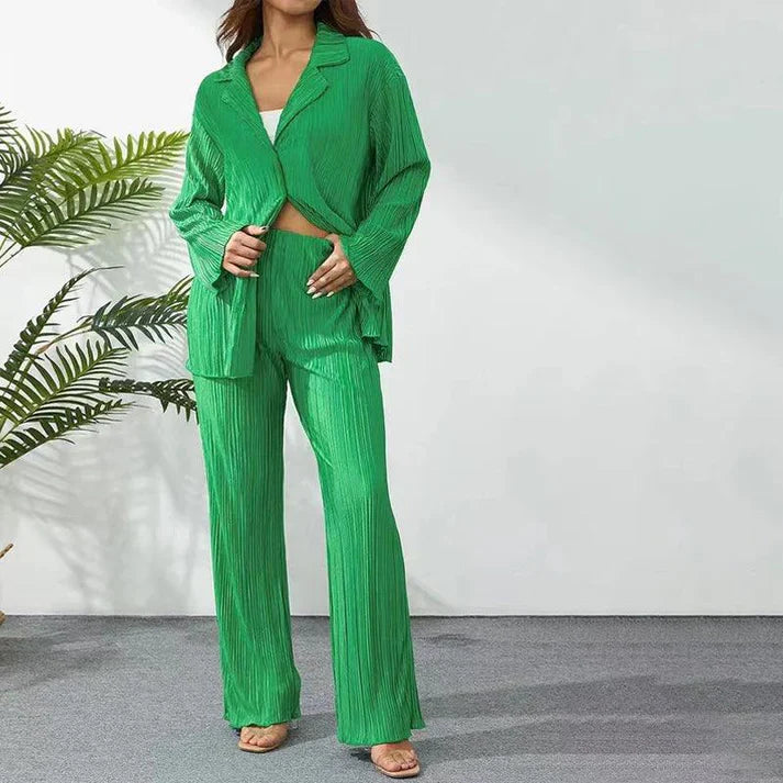 Ensemble deux pièces femme Jupe plissée élégante