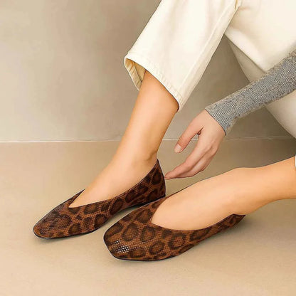 Mocassins pour femmes motif léopard Élégant