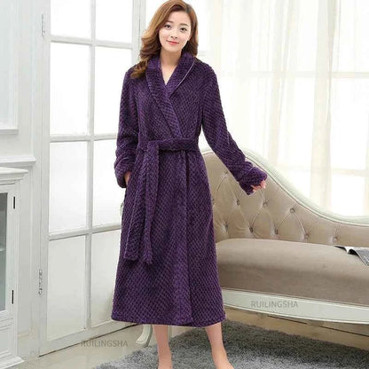 Robe de chambre femme polaire douce