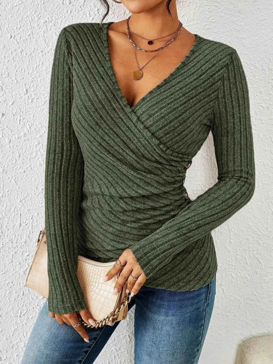 Haut à manches longues pour femme style chic