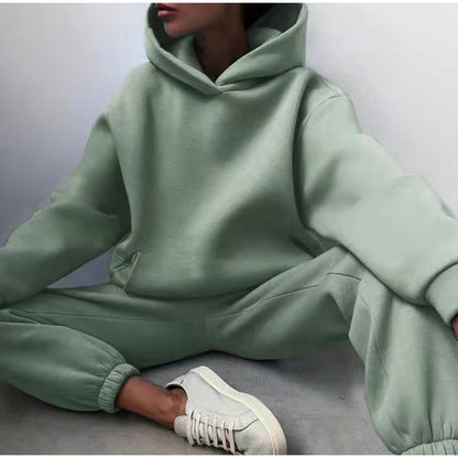 Ensemble Streetwear Femme Tendance Hoodie et Pantalon de Jogging