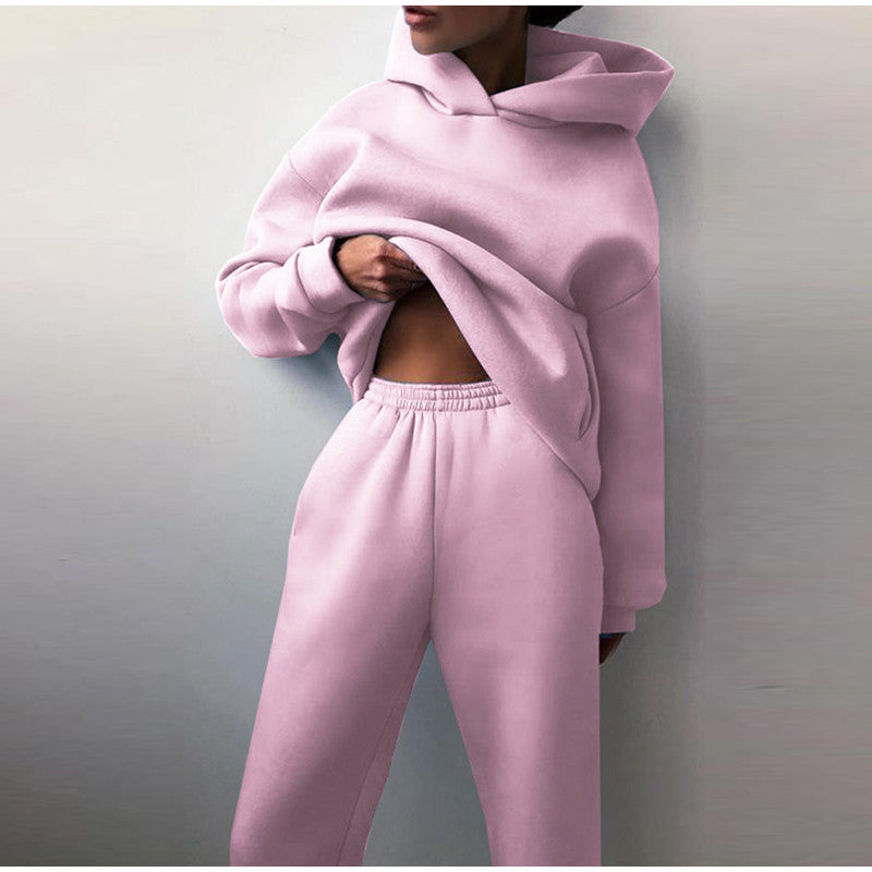 Modisches Damen Streetwear Set Hoodie Jogginghose - IdealeKleiden
