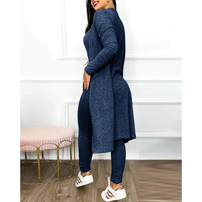 Damen Lounge Set 3-teilig mit Jacke Komfort - IdealeKleiden