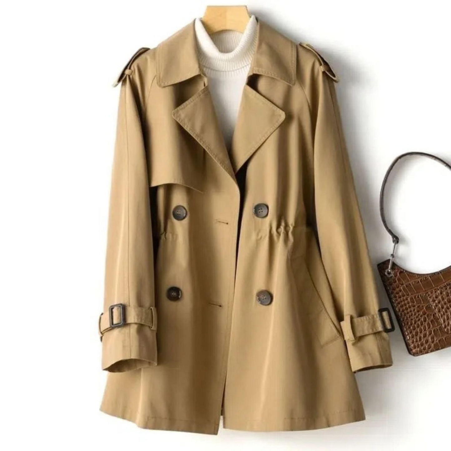 Trench-coat stylé pour femme, chaud et confortable