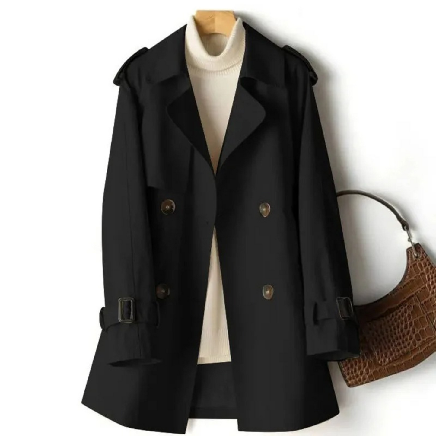 Trench-coat stylé pour femme, chaud et confortable