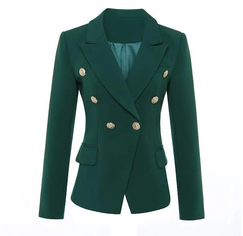 Blazer femme vert foncé Élégant Décontracté