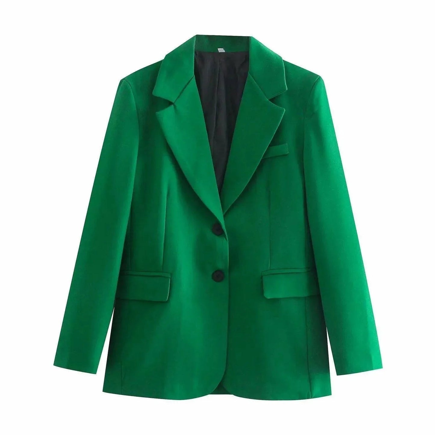 Blazer femme vert foncé simple et élégant