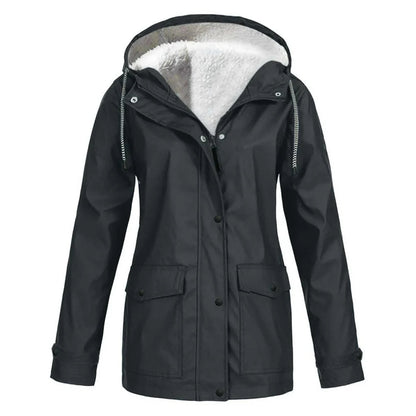 Parka d'hiver en fourrure synthétique doublé chaudement et isolé