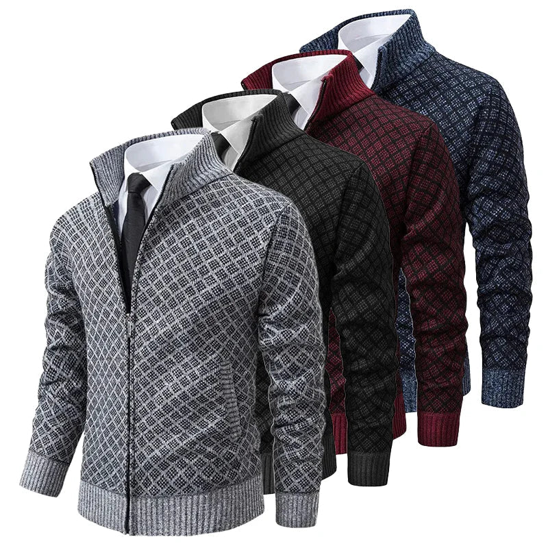 Herren Frühjacksjacke Reißverschluss Geometrisch Trendy - IdealeKleiden