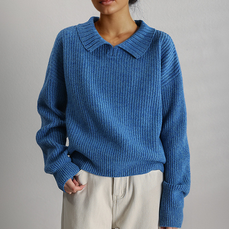 Pull-overs en tricot confortables pour femme, coupe ample