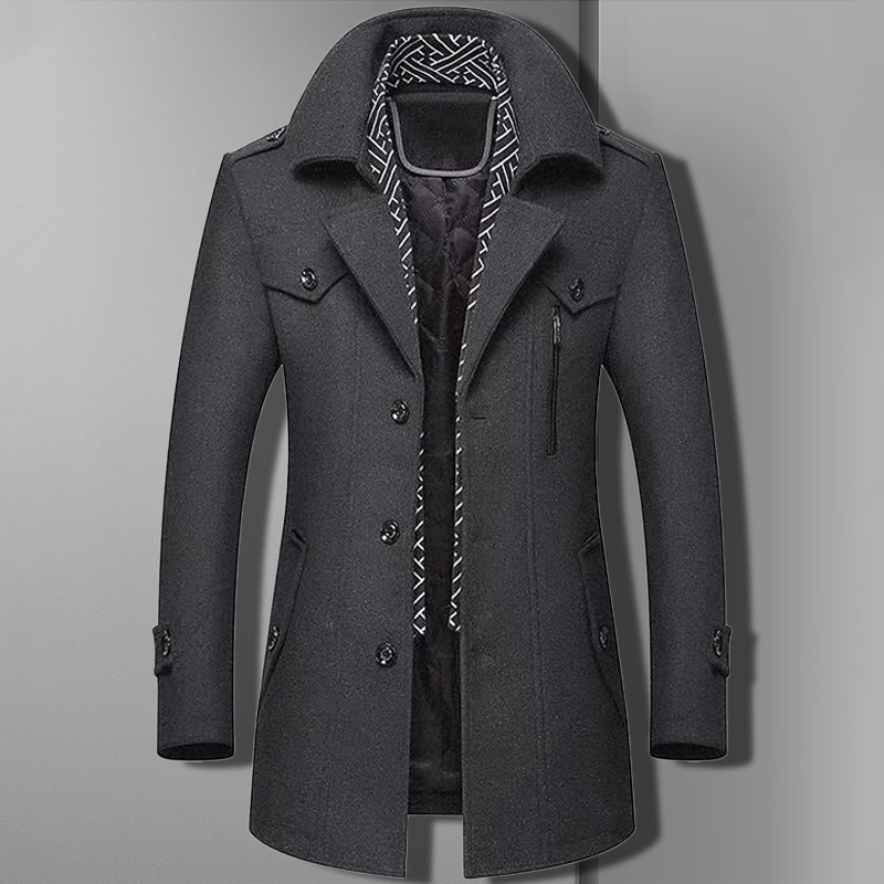 Manteau Homme Moderne Design Asymétrique une épaule