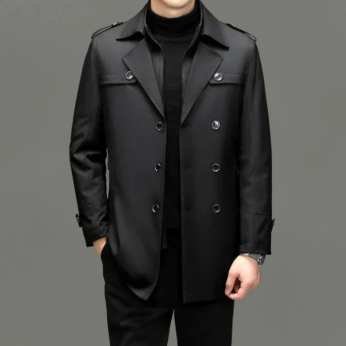 Trench-coat long élégant pour hommes