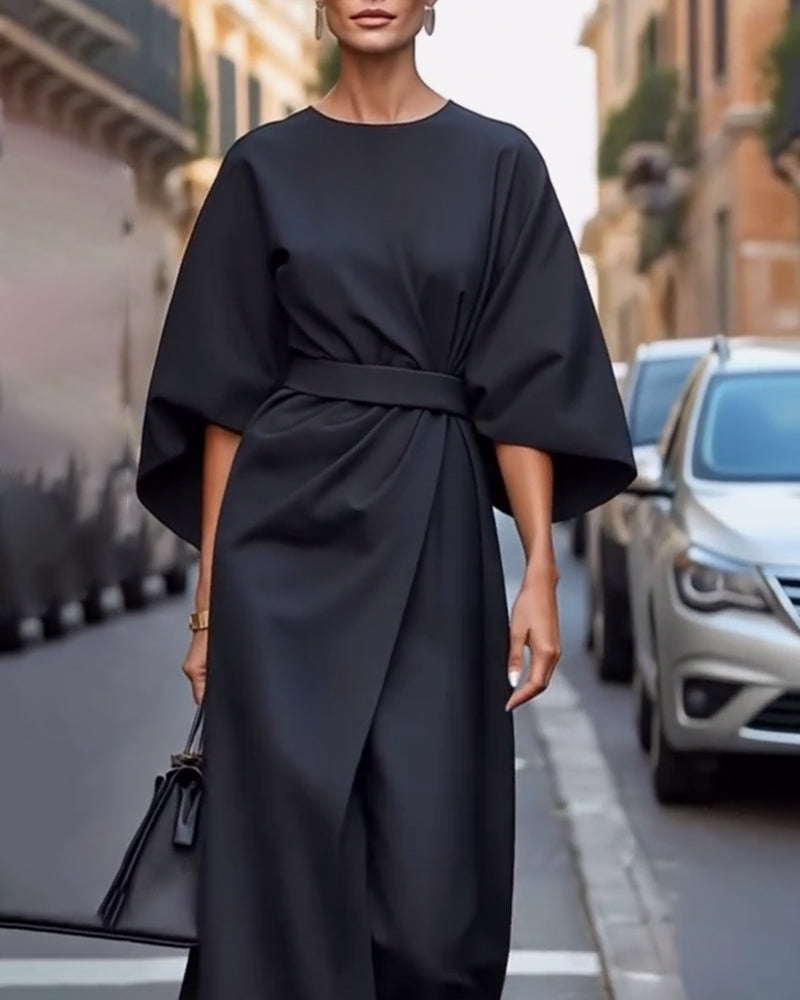 Robes de soirée élégantes avec ceinture et manches bouffantes