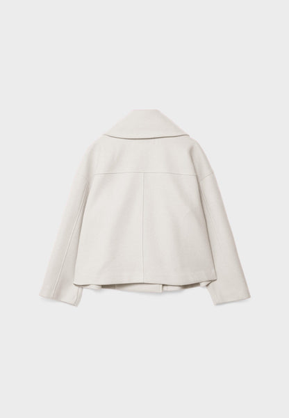 Veste en cuir courte croisée classique