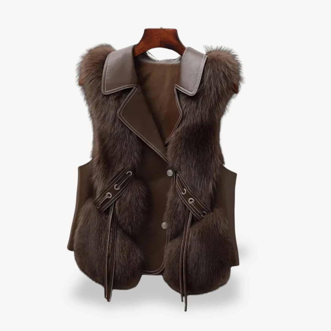 Gilet femme doublé en fausse fourrure