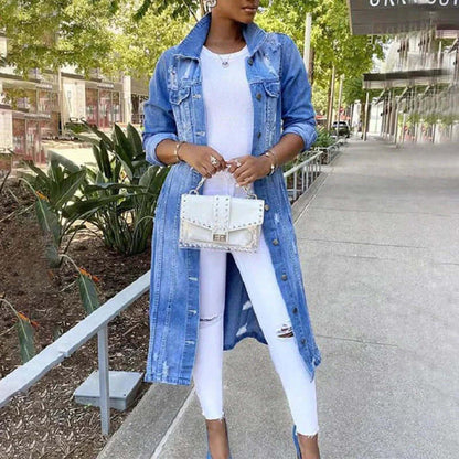Trench-coat élégant en coton pour femme