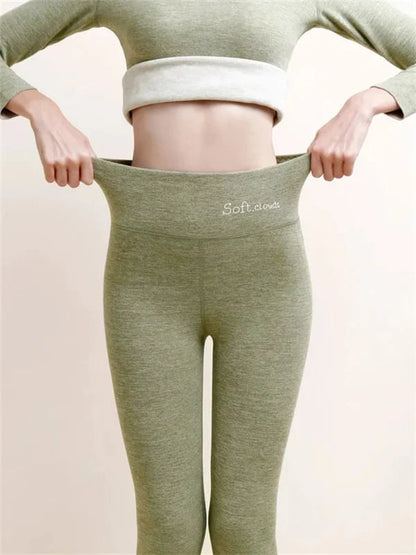 Legging d'hiver polaire pour femme - Chaud et ajusté