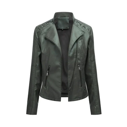 Blouson en cuir pour femme style moderne printemps