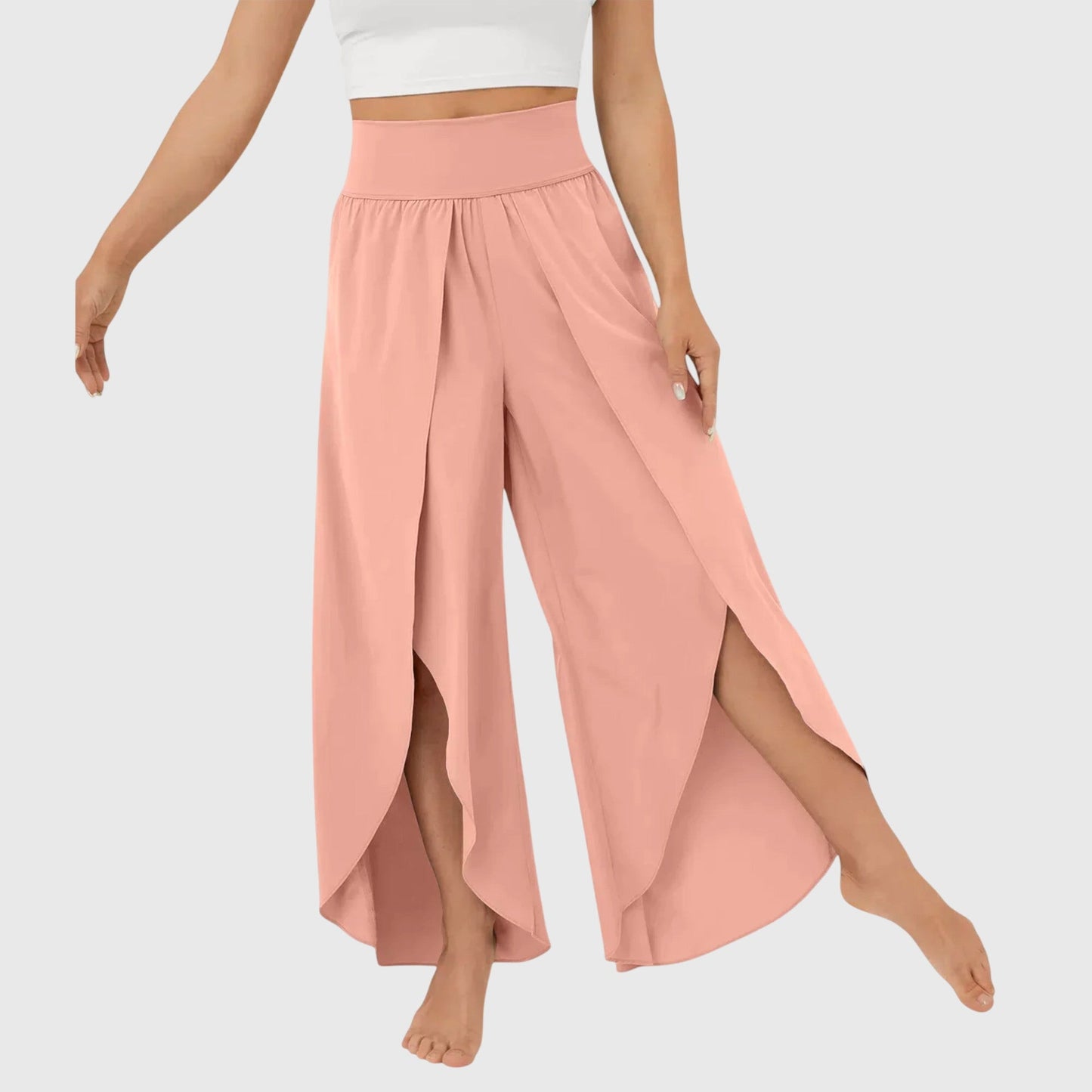 Pantalon Bohème Femme Large Confortable Fendu