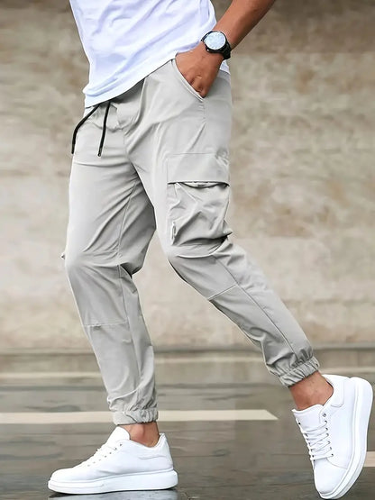 Pantalon cargo homme moderne cordon de serrage