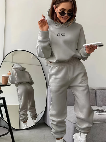 Ensemble de survêtement pour femme : sweat à capuche et pantalon de jogging
