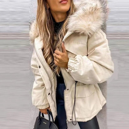 Manteau d'hiver doublé chaud pour femme